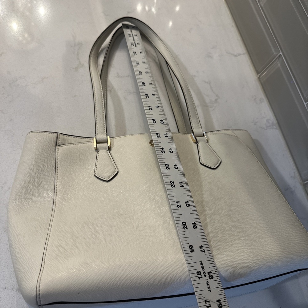 Tory Burch Tote Bag Shoulder Bag Robinson Medium Leather Ivory, Protective Bag. - Picture 14 of 16